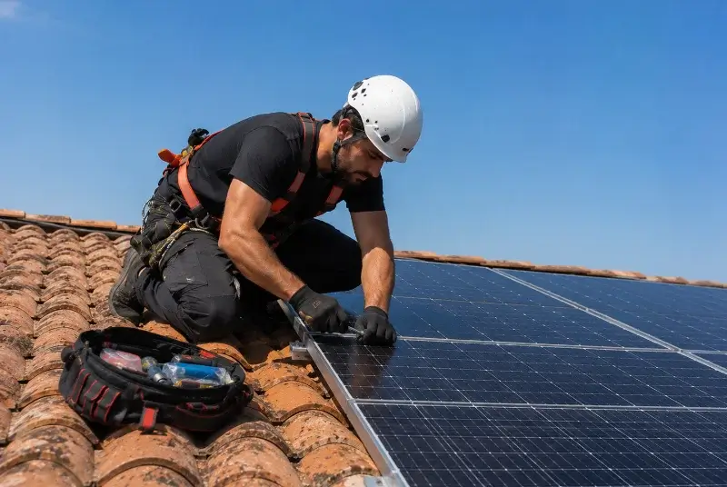 Maintenance et monitoring de panneaux solaires à la Couyère