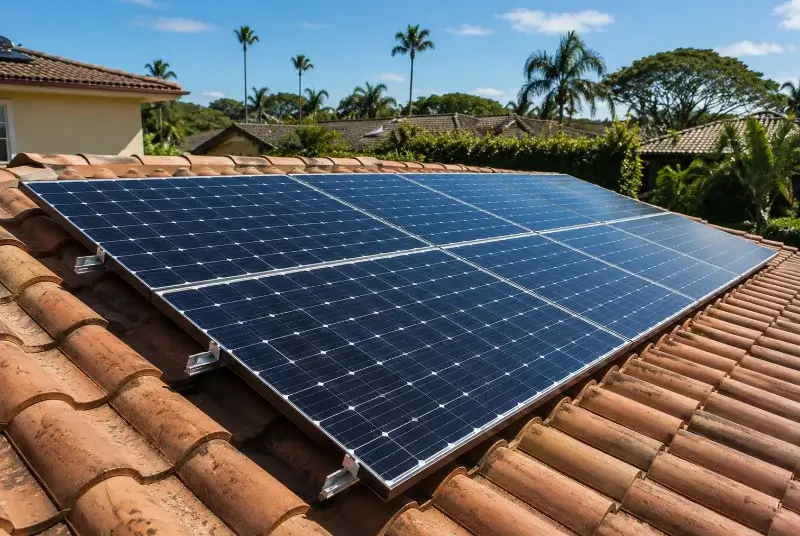 Installation de panneaux solaires à la Couyère